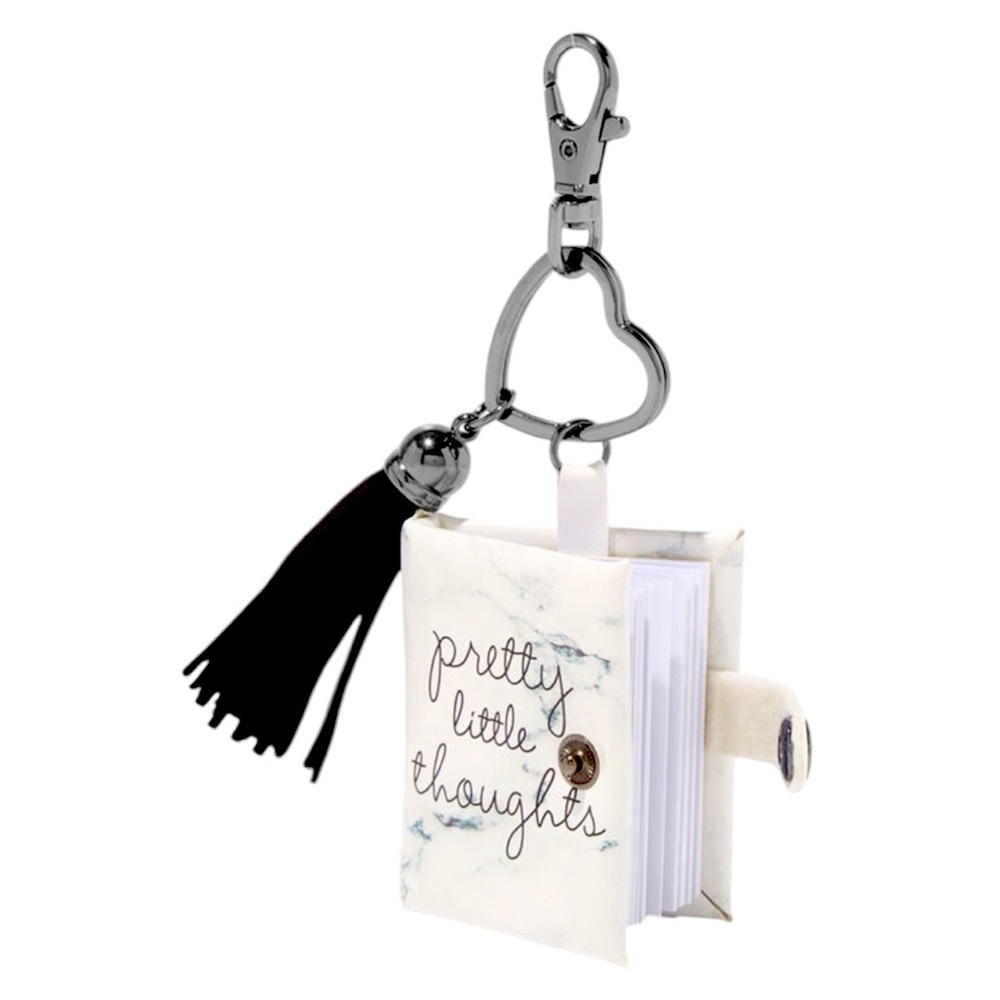 "Pretty Little Thoughts" Mini Notebook Keychain - NWT